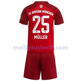 Maillot de Foot FC Bayern Munich Thomas Muller 25 Domicile 2021-22 - Enfant